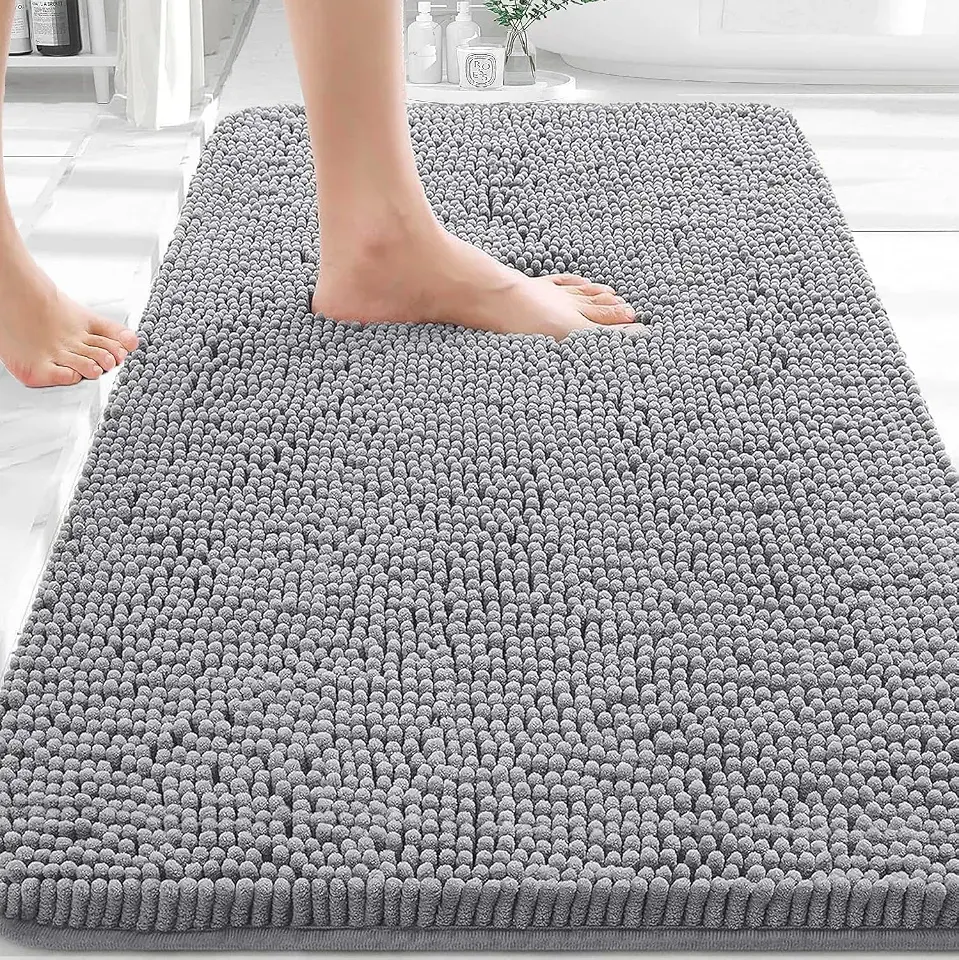 OLANLY Bathroom Rugs 36x24, Extra Soft Absorbent Chenille Bath Rugs