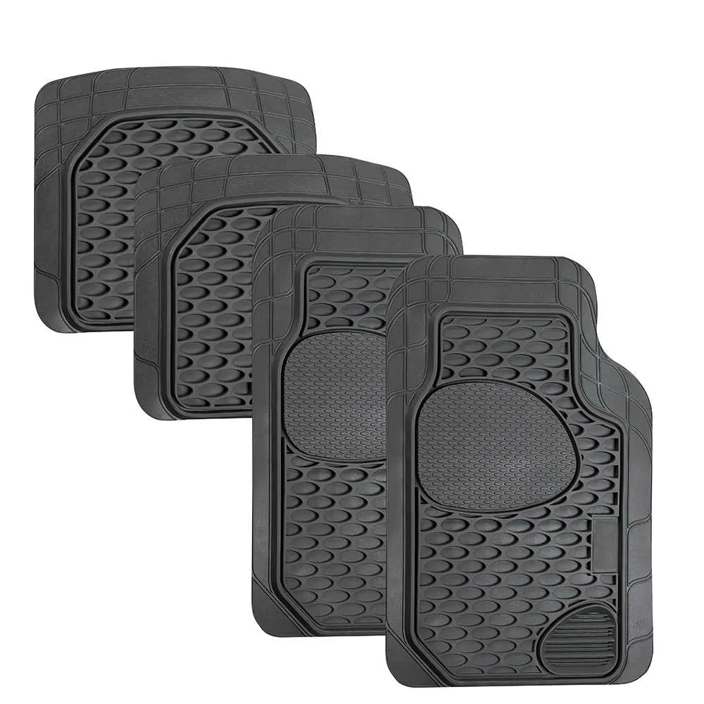 Ensemble de 4 tapis d'auto gris NEKTRA
