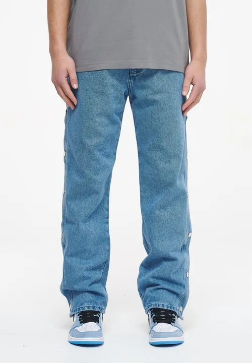 PREMIUM BUTTONED - Jeans straight leg - blue