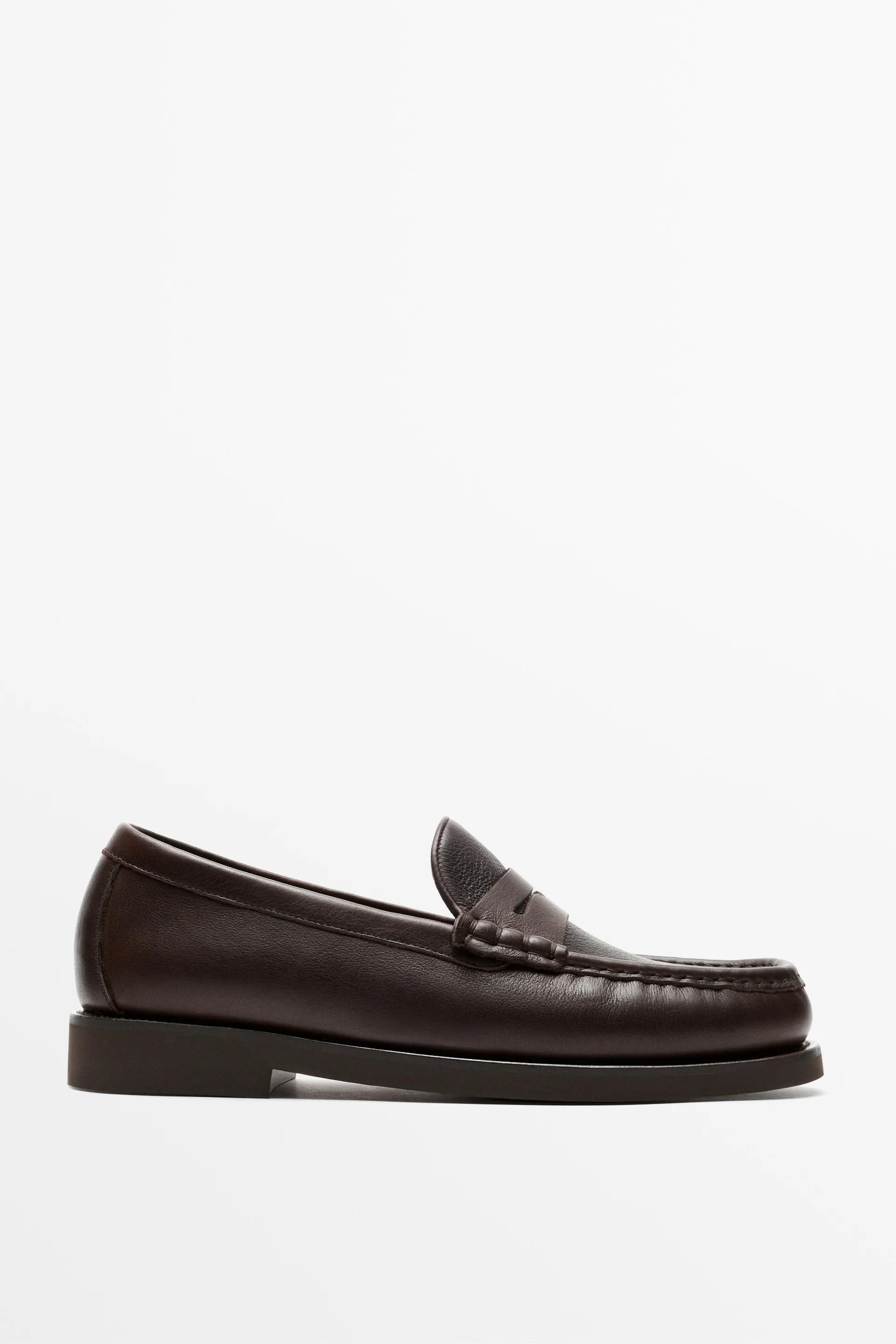 Leather penny loafer