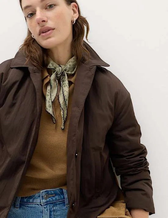 Padded Collared Short Jacket