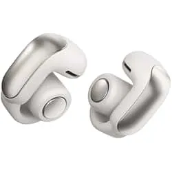 Bose Ultra Open Earbuds - Bluetooth Open Ear Earbuds with OpenAudio for Awareness, Clip-On Design for Comfort, Water Resistant, Up to 48 Hrs of Playtime, White Smoke