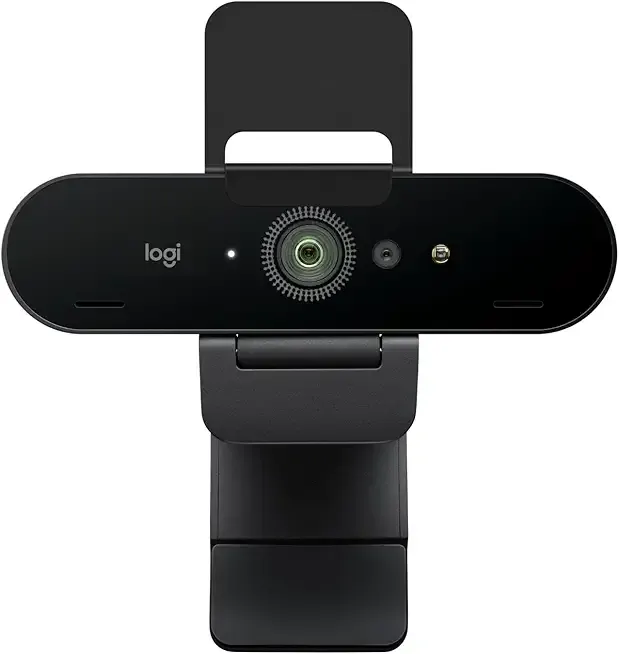 Brio 4K Webcam, Video Calling, Noise-Cancelling mic, HD Auto Light Correction, Wide Field of View, Windows Hello Works with Microsoft Teams, Zoom, Google Meet, PC/Mac/Laptop/MacBook/Tablet