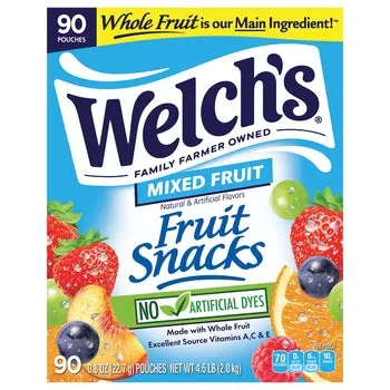Welch's Fruit Snacks, .8 oz, 90-count