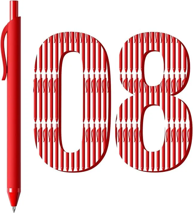 InkSlick 108 Pack Red Pens - Bulk Pens 1.0mm Medium Point Ballpoint Pens Smooth Writing No Bleed Retractable Red Ink Pen