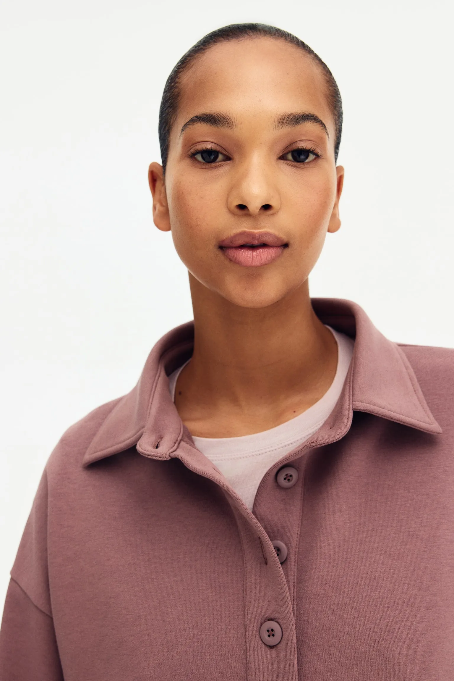 Sweatshirt med krage