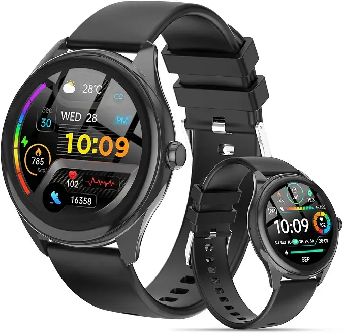 Smart Watch for Men, 1.39" HD Touchscreen Smartwatch with 120 Sports Modes, Alexa Built-in, Heart Rate/Sleep Monitor, Bluetooth Call & Music Control Fitness Watch for iPhone/Android