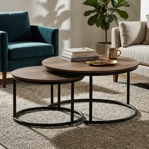 Mesa de centro Tallin Madera 77x77x40 cm