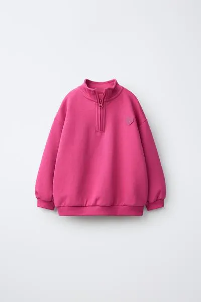 RUBBERISED HEART INTERLOCK SWEATSHIRT