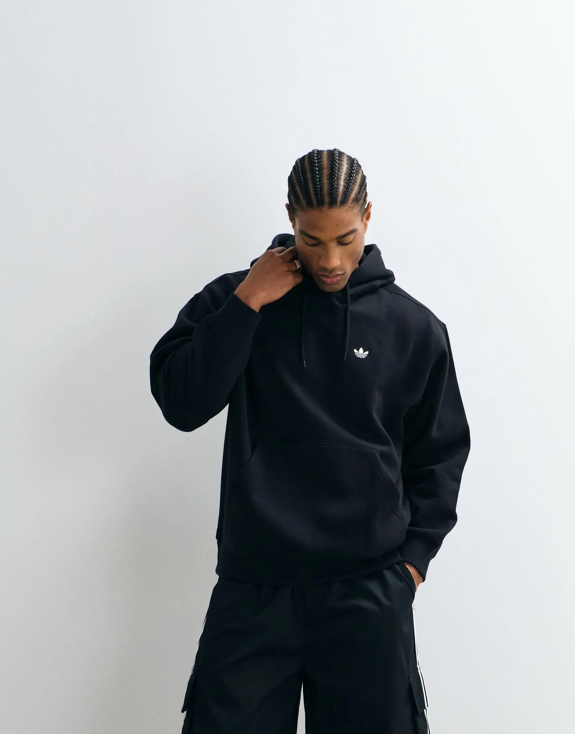 adidas Originals fleece hoodie in black