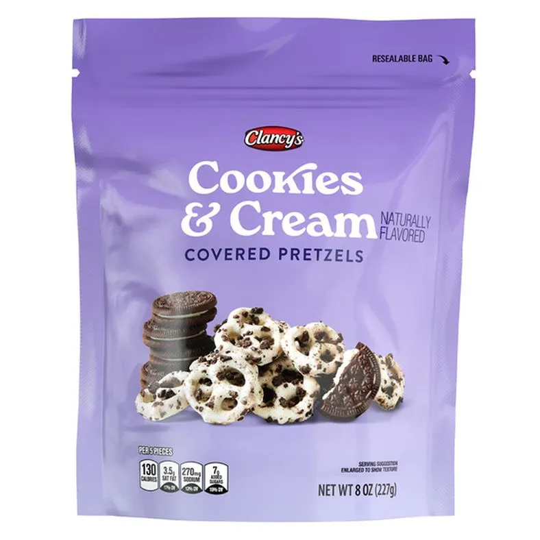 Clancy's Cookies & Cream Covered Pretzels