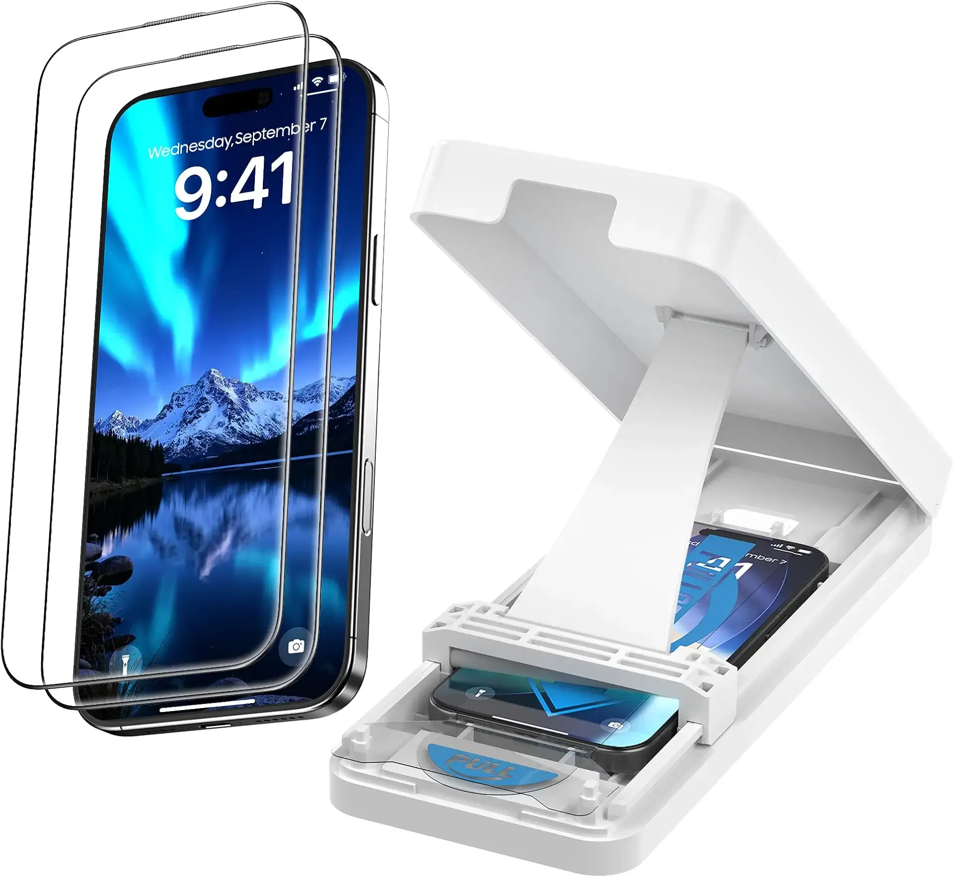 Unbreakable for iPhone-16-Pro-Max Screen Protector: 3D Thermal Bending Space Aluminum Glass, Patented 3s Bubble-Free Install, 12FT Military Shatterproof, Ultra-Smooth Fingerprint-Proof 2-Pack