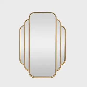 Rembrandt Deco Metal Mirror Gold 90x60cm