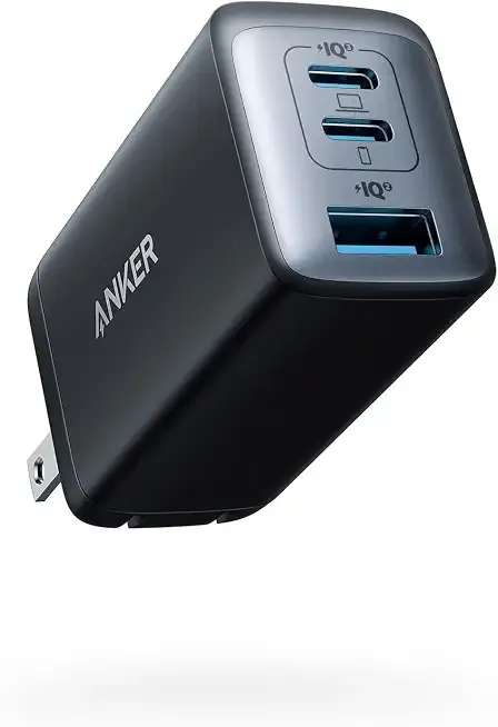 Anker Charger, 65W 3-Port Fast Compact Foldable USB C Charger Block for MacBook Pro/Air, iPad Pro, Galaxy S20, Dell XPS 13, Note 20/10+, iPhone 17 Series, Steam Deck, and More