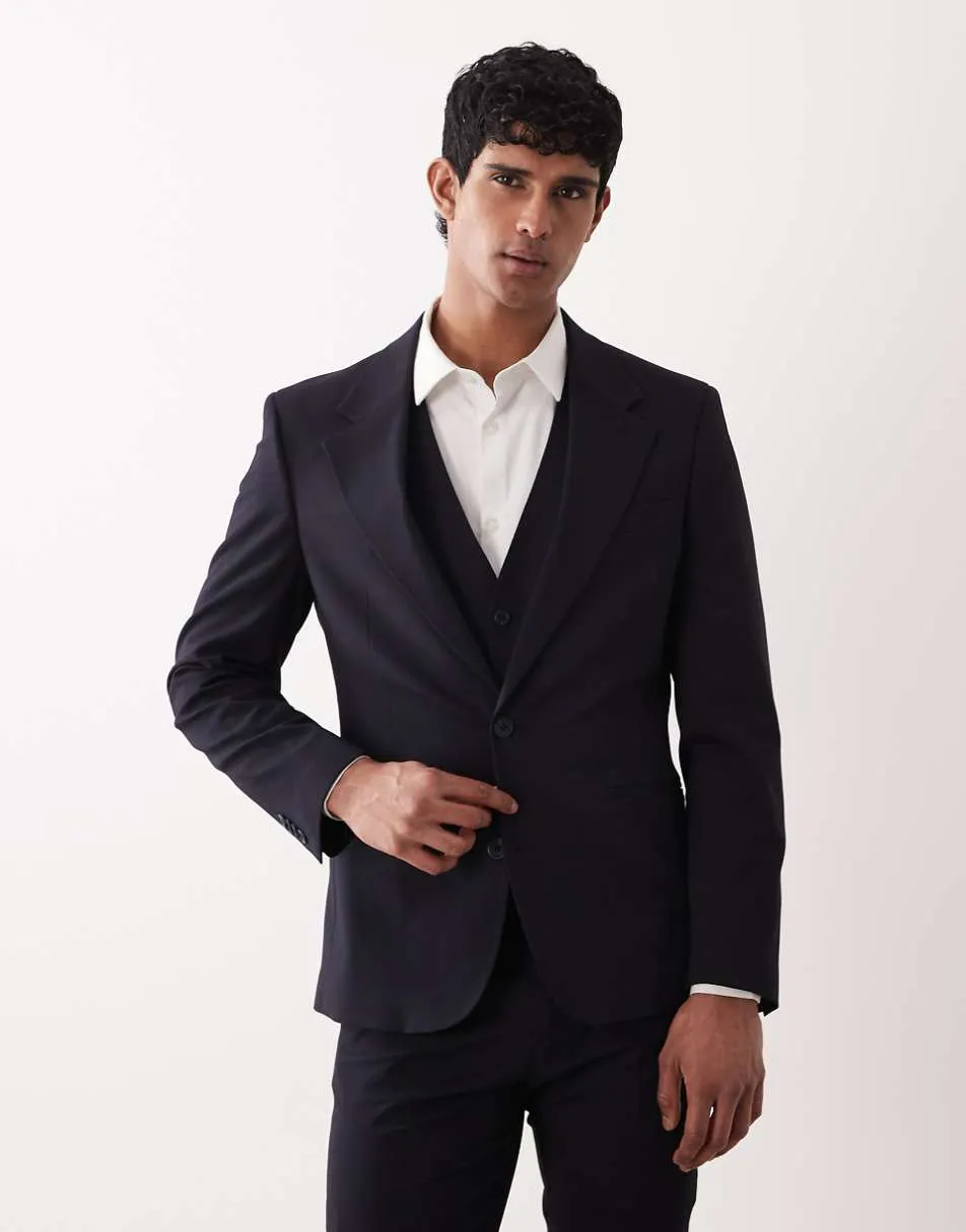 ASOS DESIGN skinny suit blazer in navy