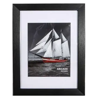 Image Arcade Bordered Photo Frame Black A4
