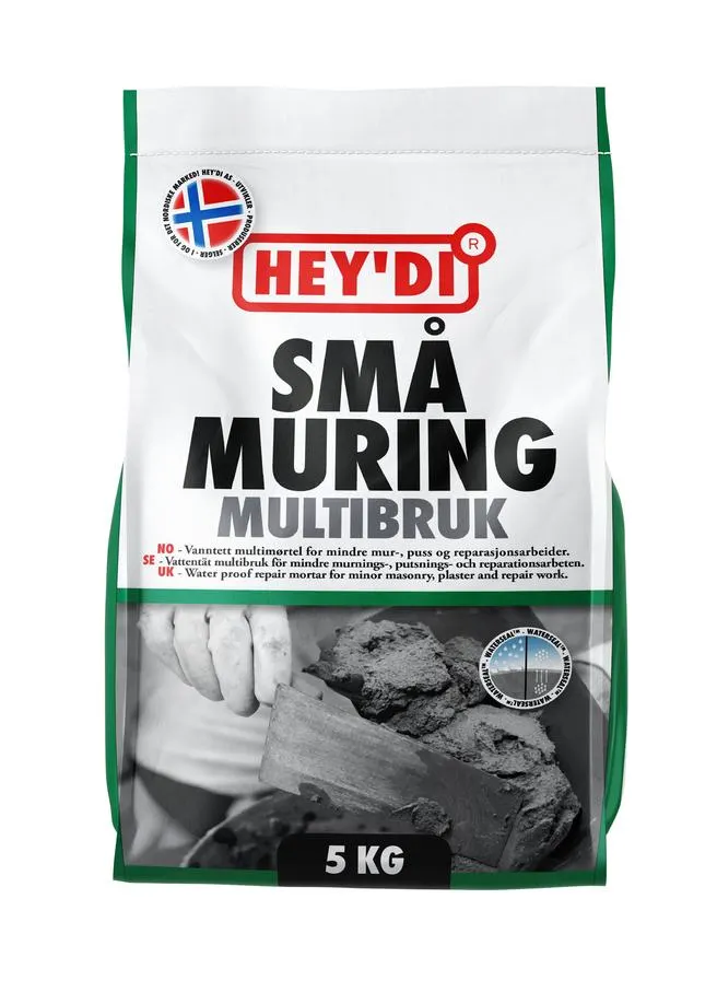 HEYDI SMÅMURING 5KG MØRTEL