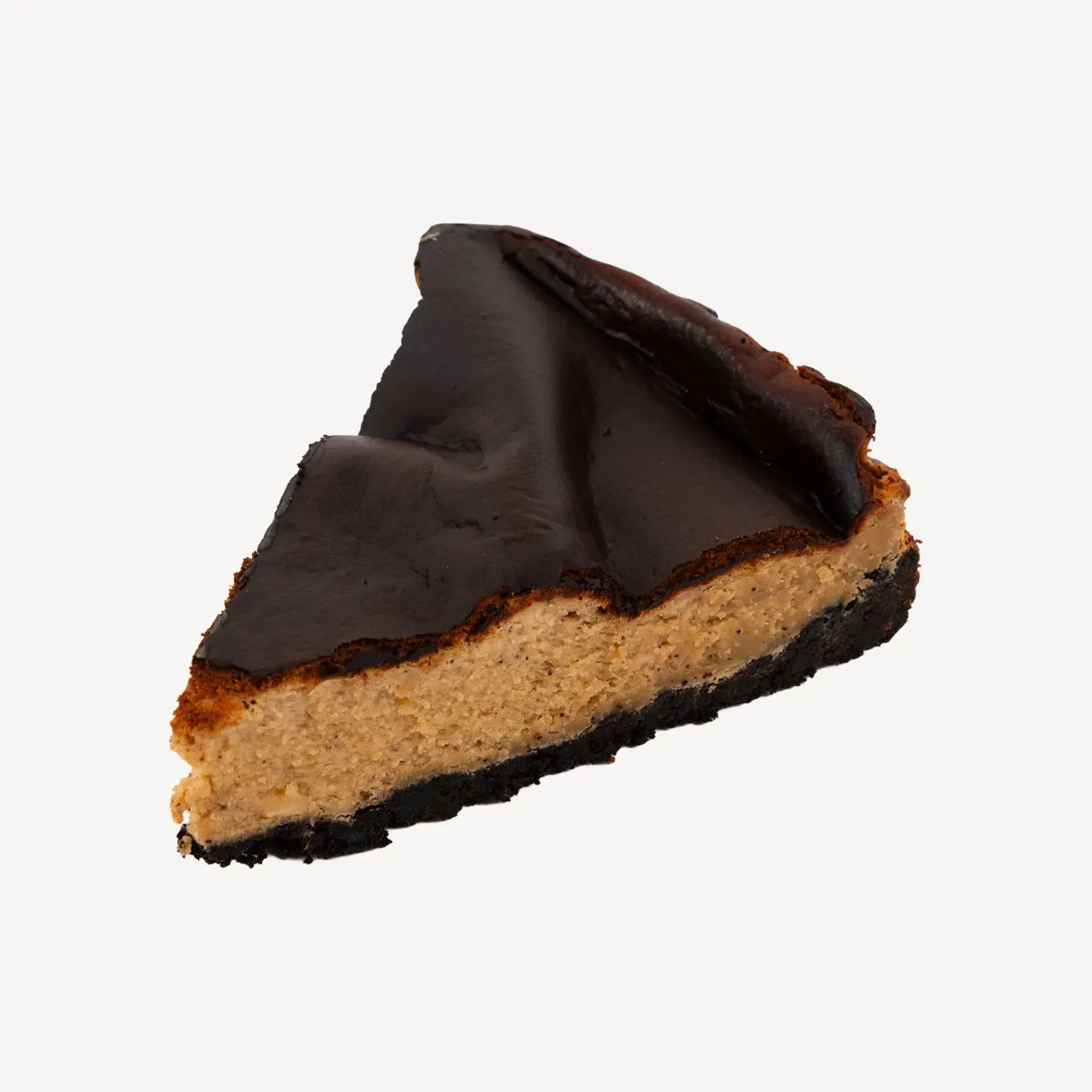 farro kitchen basque espresso cheesecake slice