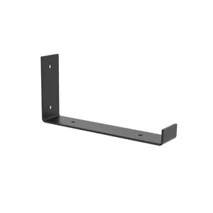 Reggimensola Deco in acciaio epossidica nero, H 10.3 X P 21 cm