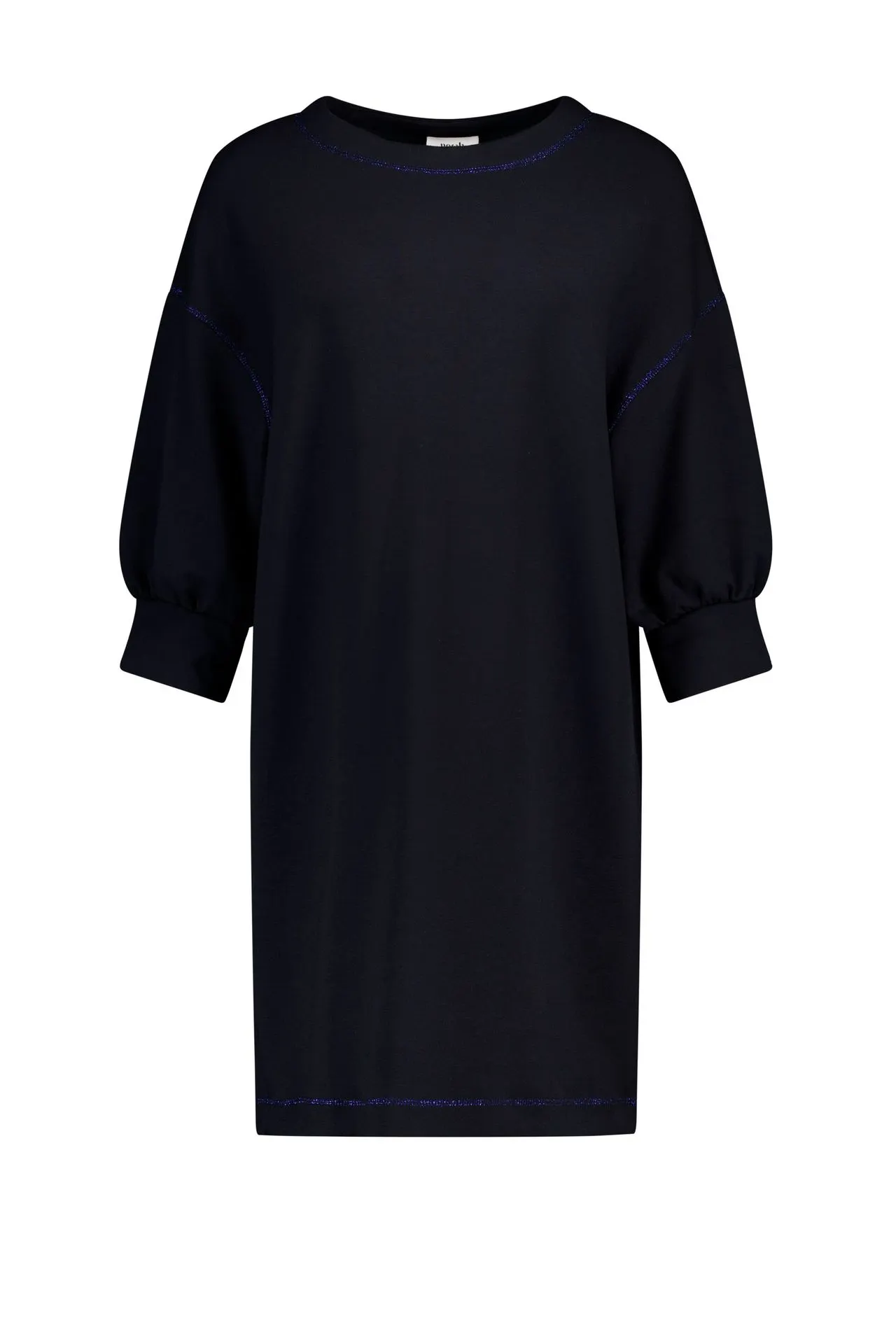 Donkerblauwe midi jurk