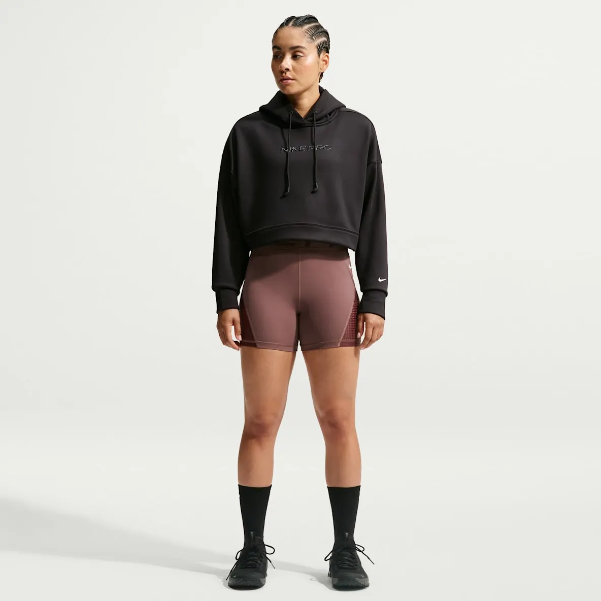 Dri-FIT sykkelshorts med høyt liv til dame (13 cm)