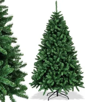 Árbol de Navidad Verde 275 cm, Abeto Artificial, Base de Metal y Agujas de PVC 3594 Ramas, Arvore de Natal Hogar Oficina Tienda (Altura 275cm)