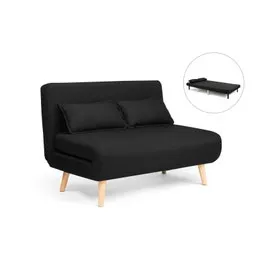 Ovela Jepson 2 Seater Sofa Bed (Black)