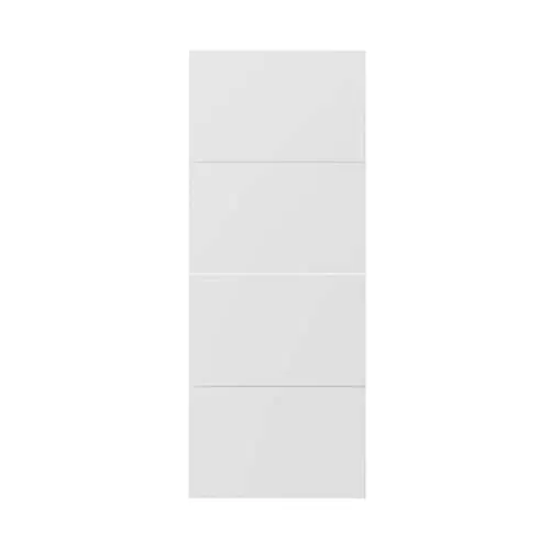12 in. W x 30 H Melamine Flat Panel Slab 4-Drawer Front Kit for Kitchen Cabinet, White
