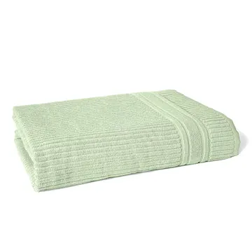 Asciugamano in Cotone Spugna Stripe Verde Oliva 60x100 cm