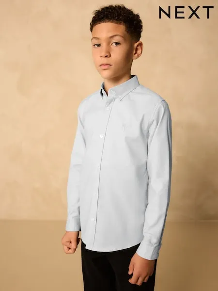 Light Grey Single Oxford Shirt (3-16yrs)