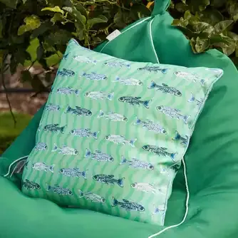 Twill & Co Maritime Fish Cushion