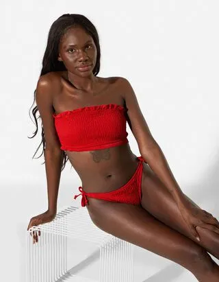 Top bikini - Tinta unita - rosso
