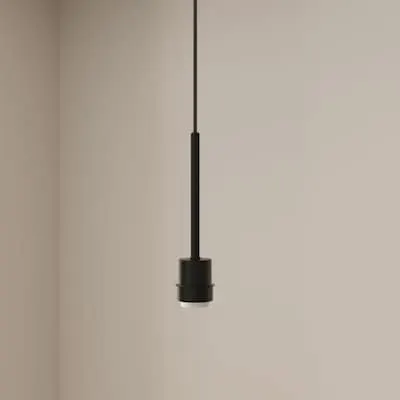 Daley 1 -Light Gold Farmhouse Cylinder Mini Hanging Pendant Light