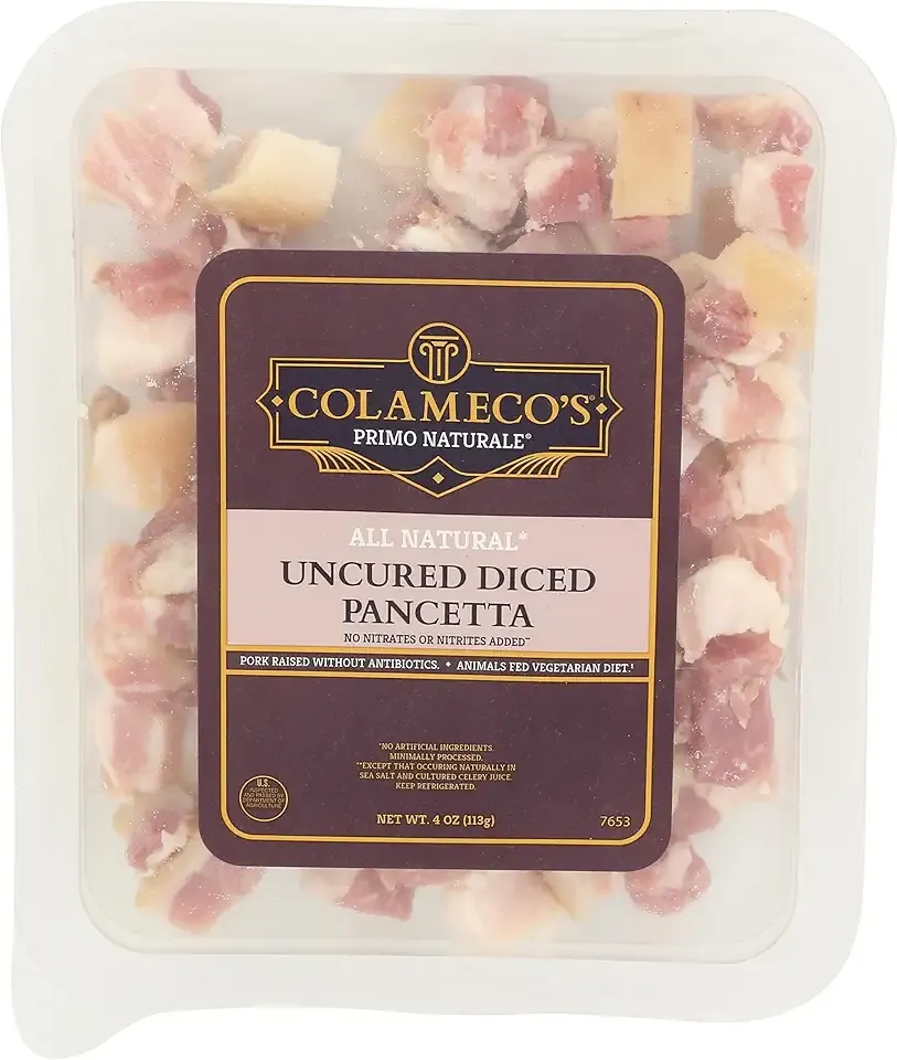 Pork Pancetta Diced Uncured, 4 Ounce