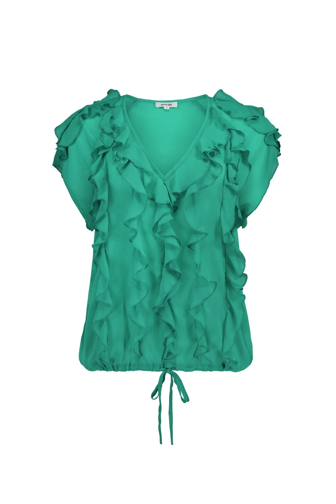 Groene blouse met ruffles