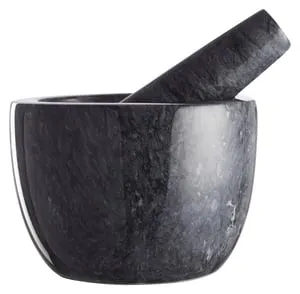 Mortero de mármol con mano 12 cm diámetro