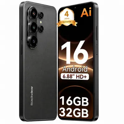 Blackview Wave 10C smartphone Ohne Vertrag, Android 16, 6.88", 120Hz, 1080p, Dual SIM, Face ID, 5000 mAh, Gemini AI, DokeOS 5.0, 1080p, 4G