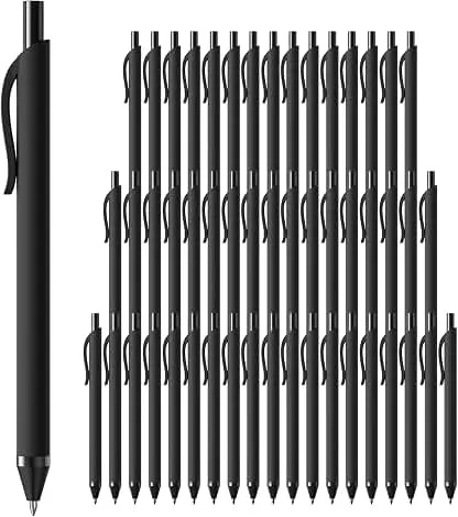 InkSlick 50 Pack Black Ink Pens - Bulk Pens, 1.0MM Medium Point Ballpoint Pens, Smooth Writing No Bleed Retractable Ball Point Pen (Black) InkSlick 50 Pack Black Ink Pens - Bulk Pens, 1.0MM Medium…