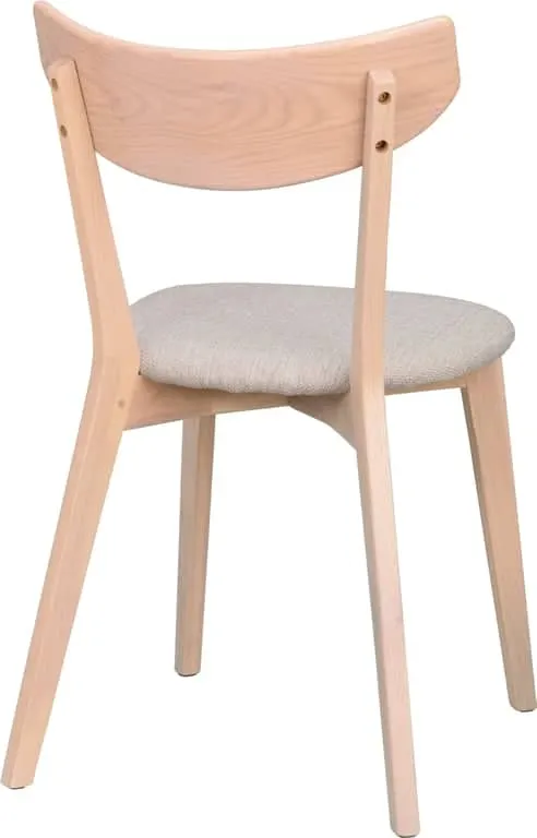 Ami spisestol hvitpigmentert eik/grå-beige tekstil