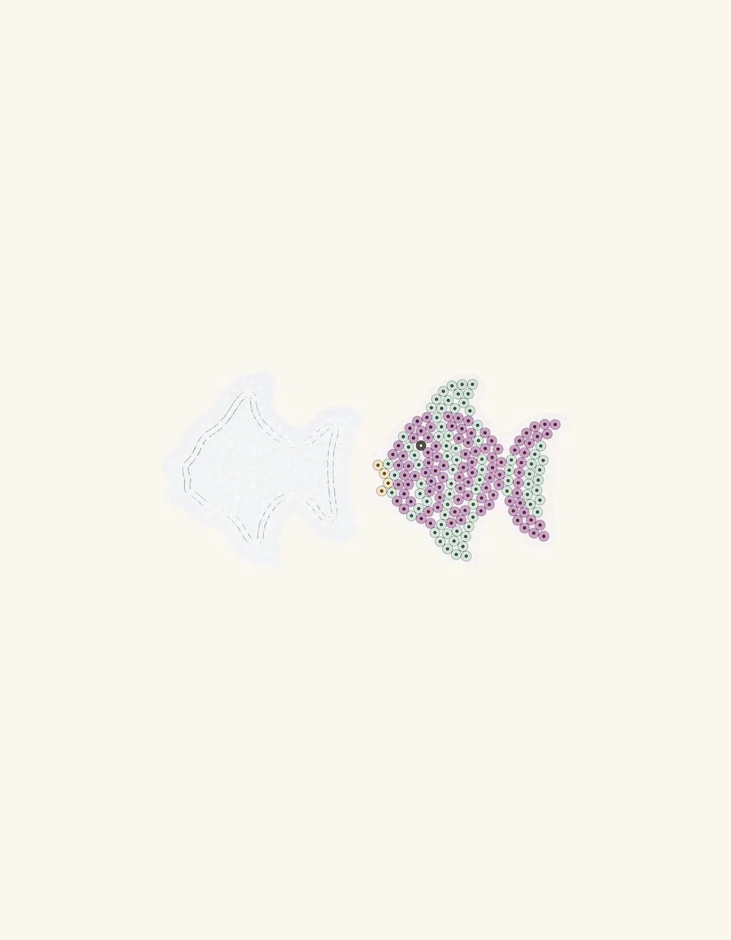 Perlenplatte Fisch