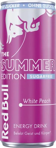 Red Bull Energy Drink Summer Edition White Peach Sugarfree (Einweg)