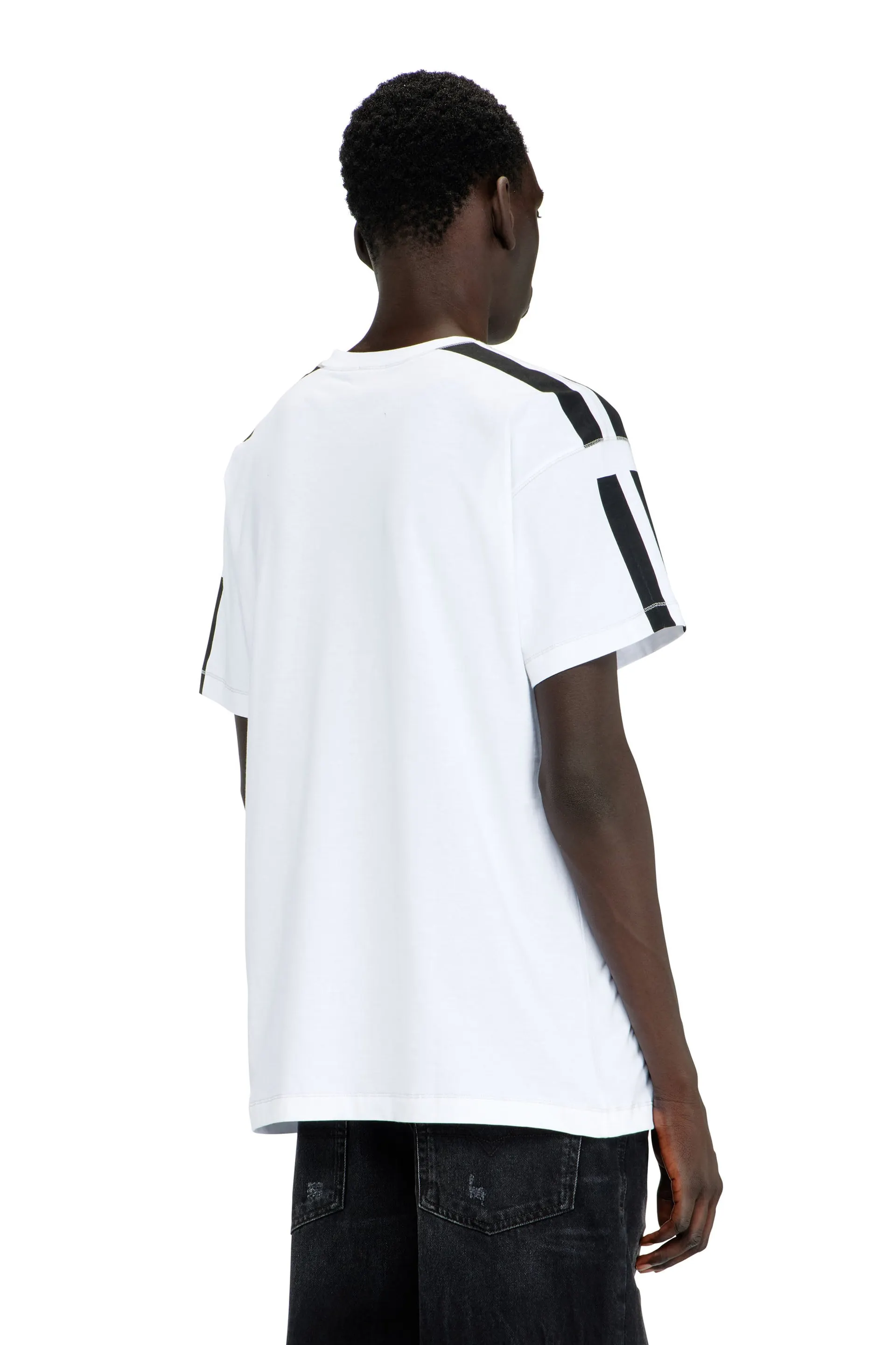 Cotton T-shirt with contrast graphic prints