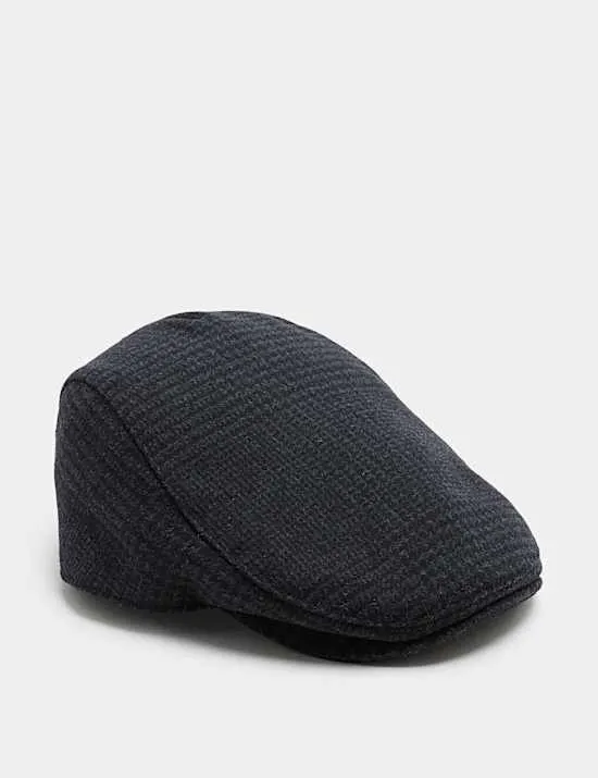 Checked Flat Cap