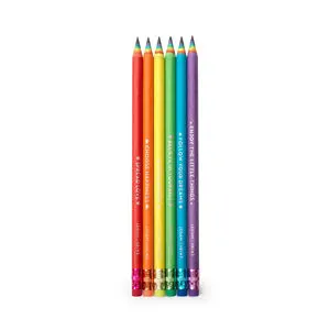 Set de 6 crayons à papier HB en papier recyclé Rainbow