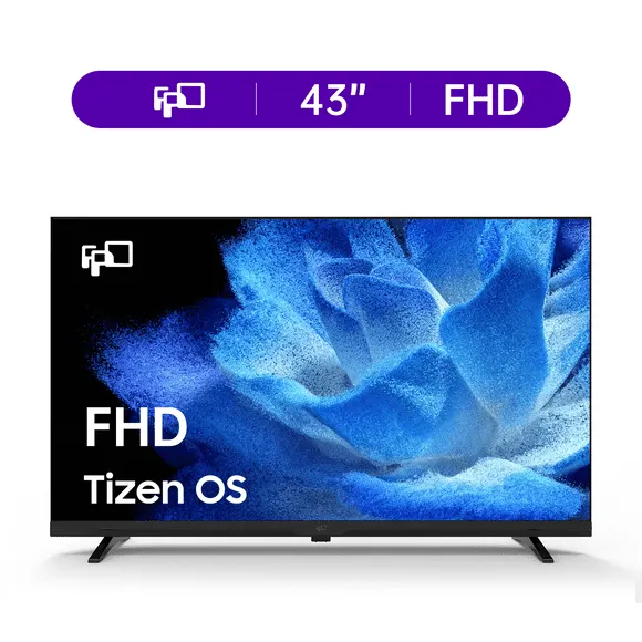 FPD 43 inch Smart TV, 1080P FHD Tizen TV with Smartthings Built in Gaming Hub, Dolby Audio, Hdr10, Voice Control, Flat Television with Miracast