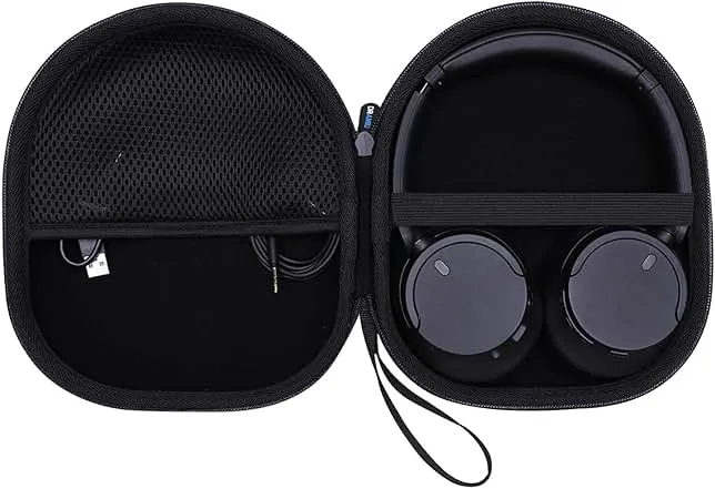 DR·AMIU Hard Case Compatible with Sony WH-CH720N, WH-CH520 Noise Canceling Headphones, Black Travel Storage Bag