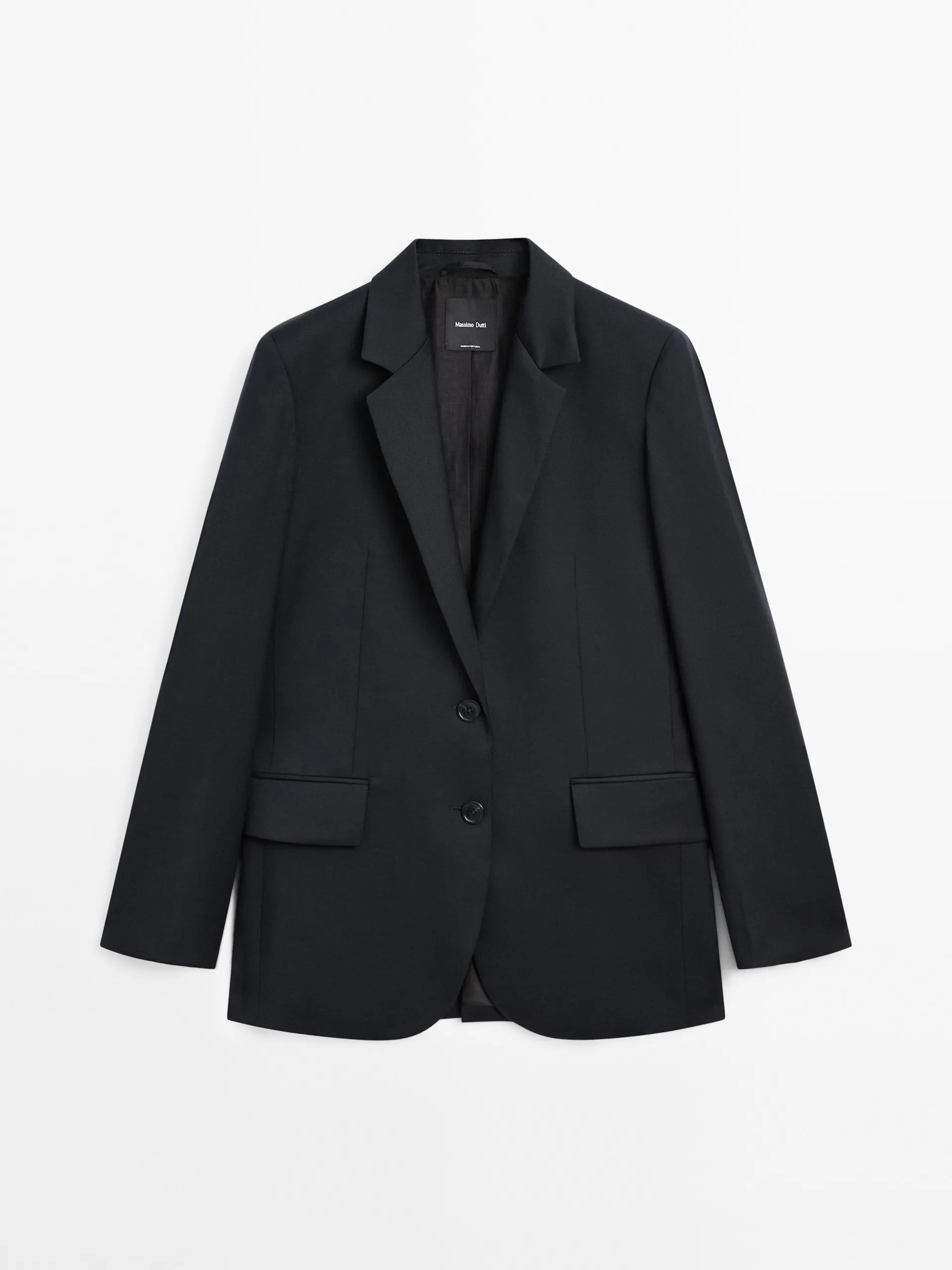 Blazer van 100% extra fijne wol met twee knopen