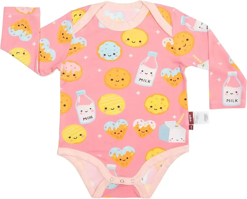 Long Sleeve Bodysuit for Baby Girls & Boys, Newborn Onesies 92% Viscose from Bamboo, Tagless Baby Clothes w/Snaps