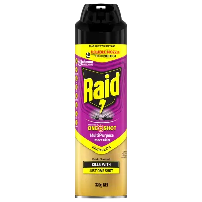 Raid One Shot Double Nozzle Odourless Multipurpose Insect Killer