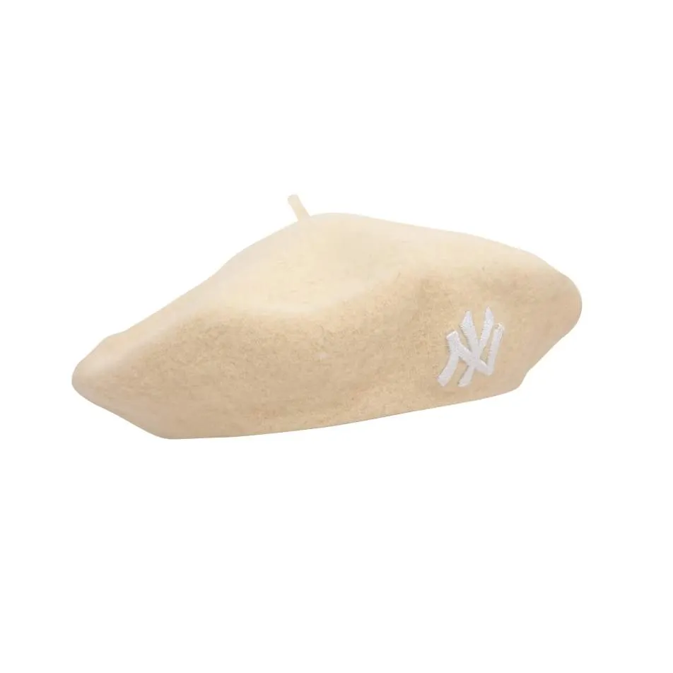 New Era NY Yankees wool beret in beige